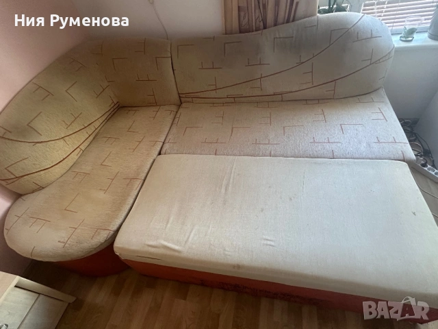 Разтегателен ъглов диван с ракла, снимка 3 - Дивани и мека мебел - 54226581
