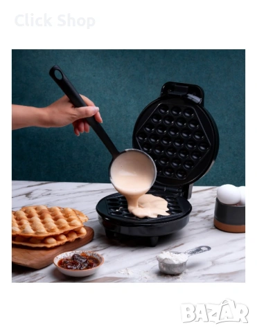 Гофретник за Bubble Waffle Rosberg R51442H 1000W, Черен, снимка 6 - Гофретници - 54824627