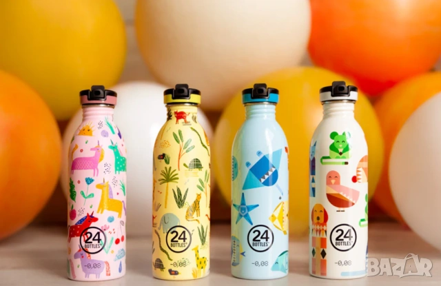 Бутилка за вода – детска 24Bottles Urban Bottle Best Friends 500 мл, снимка 2 - Прибори, съдове, шишета и биберони - 54325411