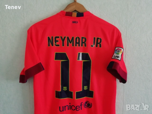 Barcelona Neymar Jr Nike 2014/2015 оригинална тениска фланелка Барселона Неймар екип , снимка 4 - Тениски - 43641056