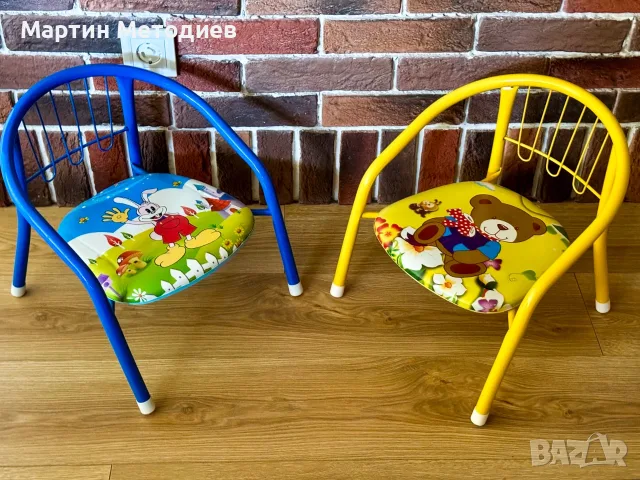 2 метални столчета за деца Novokids, Малък стол, Мека седалка със звуци
