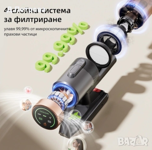 Вертикална прахосмукачка Proscenic P11 Ultra, снимка 4 - Прахосмукачки - 54647321