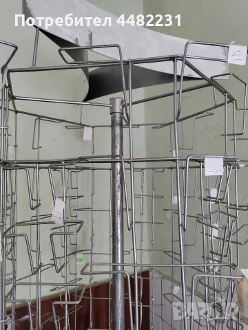 Продавам метален въртящ стелаж за картички вис.160см.шир.50см., снимка 4 - Стелажи и щандове - 55415486