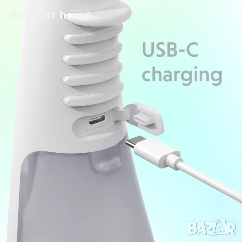 ORDO Hydro Sonic Water Flosser, безжичен, 3 настройки на налягането, бял | Пътен воден флосър, USB , снимка 6 - Медицинска апаратура - 55585378