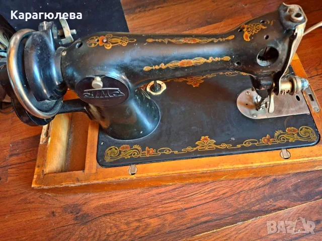 Ръчна шевна машина Подольск Клас 2М (ПМЗ) – пълен комплект с куфар и ключ, снимка 5 - Антикварни и старинни предмети - 55494566
