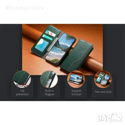 За Google Pixel 11 Pro / Pixel 11 Кожен Калъф Тефтер Tri-Color Stitching с Портфейл, Стойка, Каишка , снимка 3 - Калъфи, кейсове - 55688336