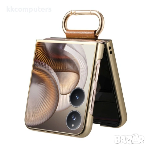 Xiaomi Mix Flip 2 калъф – PC+PU кожа, метално покритие, халка подставка, протектор, 4 цвята, снимка 7 - Калъфи, кейсове - 54594415