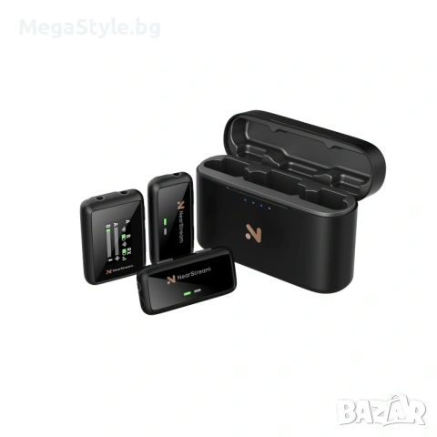 NearStream AW-AWM20T Безжична микрофонна система Lavalier 2TX 1RX 2.4GHz USB C микрофон за камера