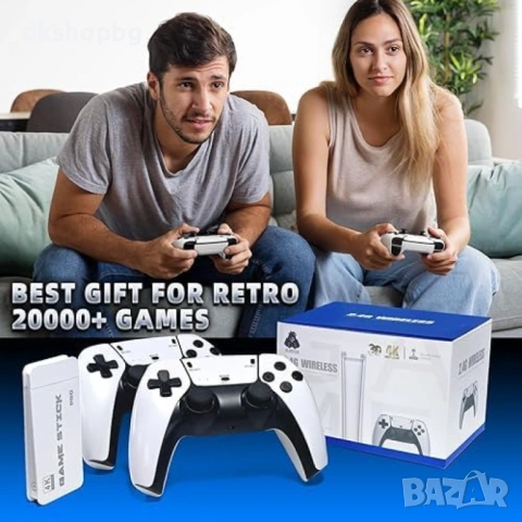 4547 PlayStation 5 Ретро Мини Конзола 4K HDMI – 64GB с 10,000+ Игри и 2 Безжични Джойстика, снимка 4 - Други игри и конзоли - 54527985