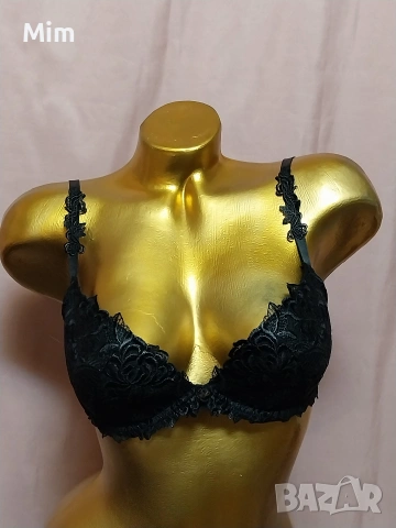 LISE CHARMEL 75 C Черен дантелен сутиен , снимка 2 - Бельо - 54664709