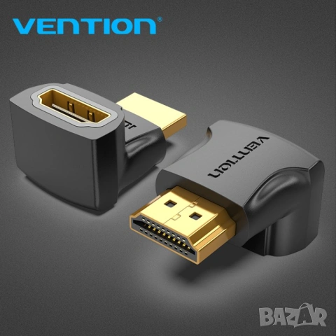 Vention HDMI адаптер 270° ъглов (M/F) – Right Angle, снимка 10 - Друга електроника - 54421630