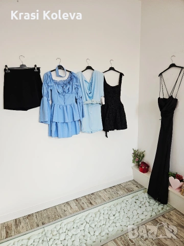 рокли с камъни и чокър