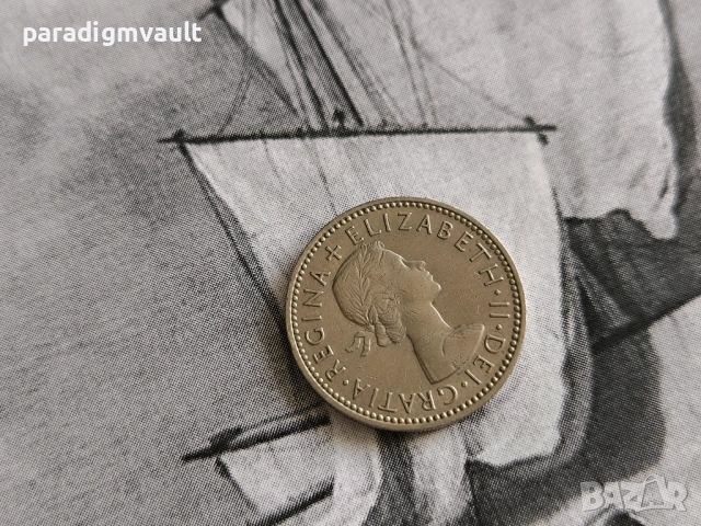 Монета - Великобритания - 1 шилинг | 1957г., снимка 2 - Нумизматика и бонистика - 54238001