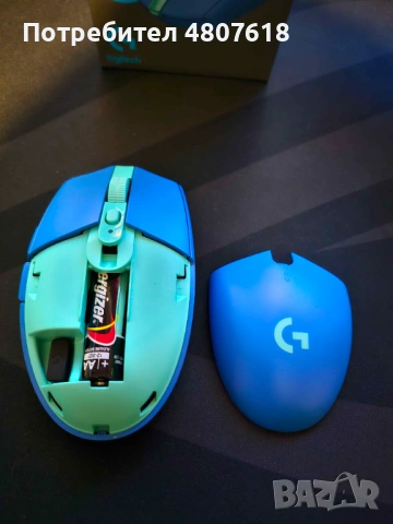 Безжична мишка, Logitech G305 Lightspeed Wireless, синя, снимка 6 - Клавиатури и мишки - 54311218