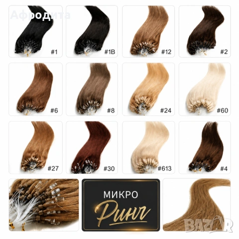 ✨ МИКРО РИНГ ЕКСТЕНШЪНИ – МОДЕРНО, СИГУРНО И УДОБНО РЕШЕНИЕ ✨, снимка 2 - Аксесоари за коса - 54361029