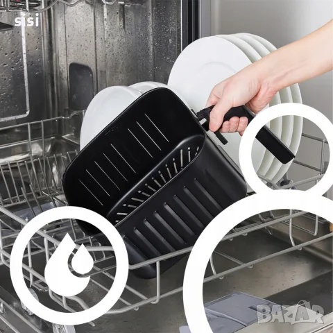 Смарт Еърфрайър , 2200W, XXL 6.5л, Wi-Fi Tuya App, 10 Програми, Неръждаема стомана, снимка 4 - Фритюрници - 55533620