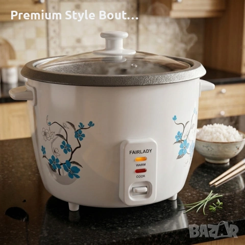 Компактен електрически оризовар 0.6 л с функция готвене и поддържане на топло, снимка 7 - Друга електроника - 54113543