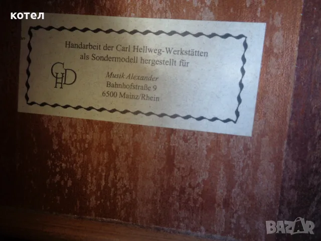 Продавам Ръчно изработена немска класическа китара Carl Hellweg (Sondermodell), снимка 5 - Китари - 55610159