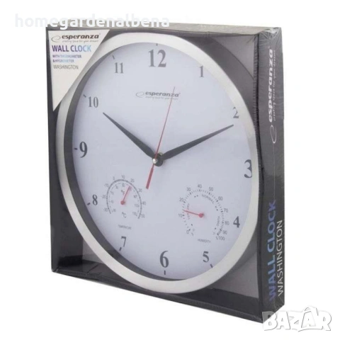 Стенен часовник Washington – 30 см, кварц, черен/бял, снимка 5 - Стенни часовници - 54121905