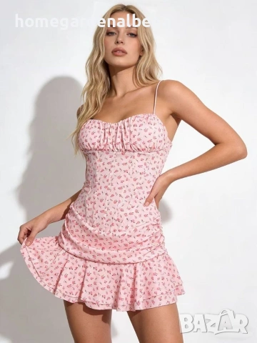 Рокля на Цветя с Волани Универсален Размер Мини