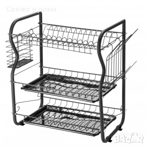 Сушилник за съдове Rosberg R53000O, 3 нива, 43x24x45 см, снимка 4 - Аксесоари за кухня - 54200330