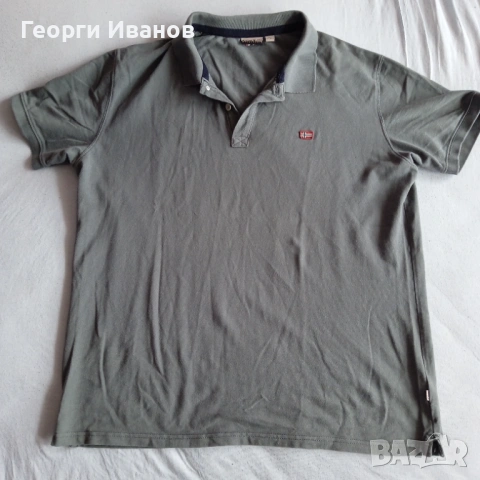 !%!ИЗГОДНО!%! КАТО НОВ NAPAPIJRI 2-3XL Polo-Shirt 100% оригинален поло-шърт тениска с яка Напапири