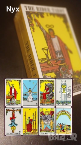 Оригиналният, оторизиран „The Rider Tarot“ карти Таро, снимка 2 - Карти за игра - 55285215