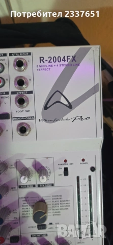 Смесителен пулт Wharfedale Pro R-2004FX (8 Mic/Line + 4 Stereo + Ефекти), снимка 2 - Други - 55192672