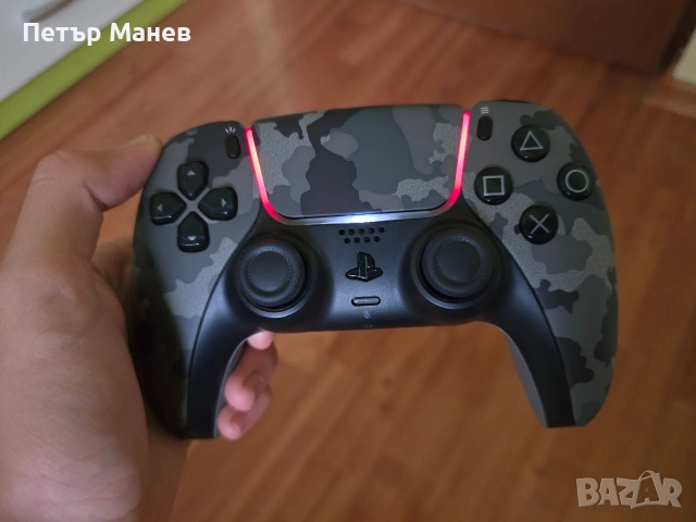 PS5 контролер цвят grey camo като нов!, снимка 2 - Друга електроника - 55232088