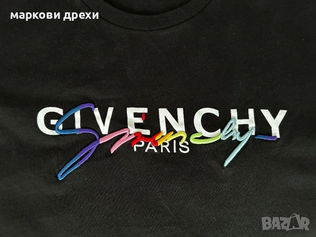 Givenchy Paris Embroidery Black , снимка 6 - Тениски - 54901084