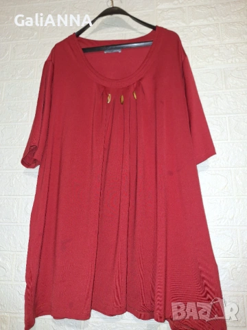 СТРАХОТНА ТУНИКА В ЧЕРВЕН ЦВЯТ 4XL-6XL