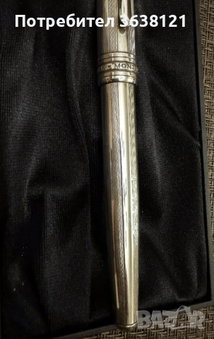 Montblanc - Meisterstück сребърна писалка, снимка 3 - Други ценни предмети - 53987162