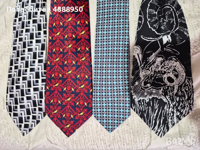 копринени вратовръзки Hermes, YSL, FERRE, Versace , снимка 2 - Други - 55601122