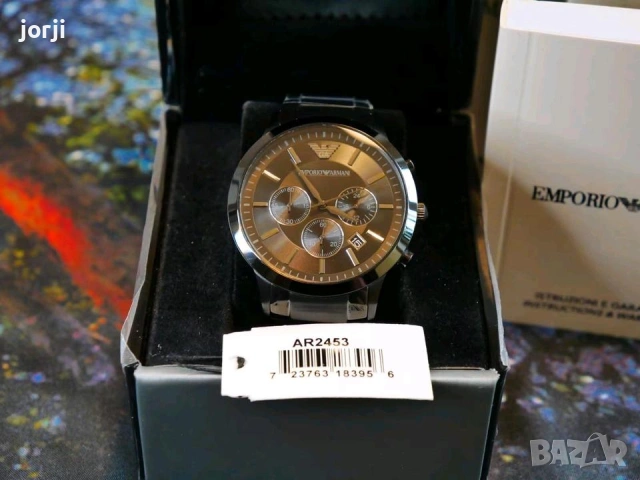 Ръчен часовник Armani AR 2453, матово черен, снимка 12 - Мъжки - 55119632