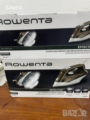 Парна ютия Rowenta DX1635, 2400W, 250мл, 40г/мин, струя 120г/мин. - нова, снимка 6 - Ютии - 54919322