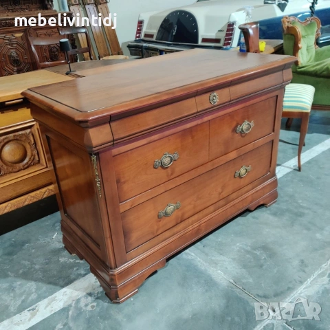 Скрин, изработен от масивно дърво - череша, от колекцията Louis Philippe, снимка 2 - Скринове - 53692308