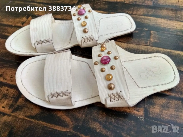 Дамски чехли Dolce & Gabbana,ест.кожа, снимка 3 - Чехли - 54863600