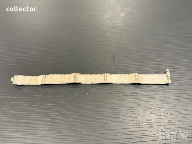 Стара сребърна гривна с многоцветен емайл. №8070, снимка 3 - Гривни - 54062209