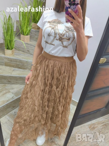 Вталена дамска тениска с колело, снимка 10 - Тениски - 54119940