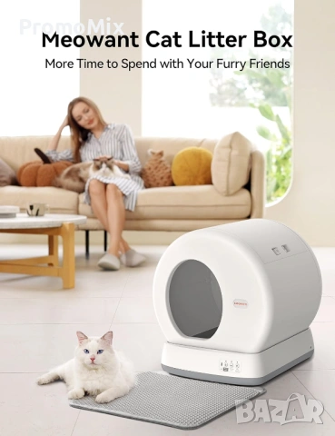 Автоматична котешка тоалетна Meowant MW-SC01 Smart Самопочистваща се котешка тоалетна, снимка 2 - За котки - 54776061