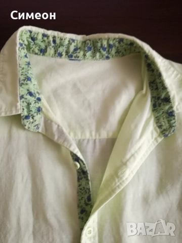 XL -Нова Ленена Мъжка Риза Къс Ръкав, снимка 3 - Ризи - 55302283