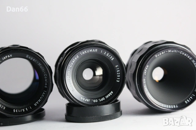 M42 Pentax Asahi Super Multi Coated Takumar 3,5/35mm, 3,5/135mm, 4/50mm Macro - обективи, снимка 2 - Обективи и филтри - 54834483