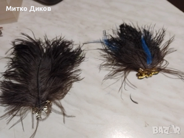 брошка за коса от пера, снимка 5 - Аксесоари за коса - 54809727