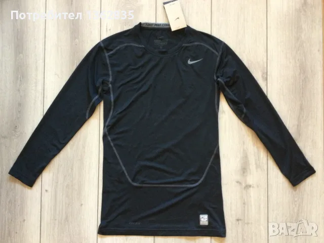 НОВА черна фланела блуза горнище екип NIKE PRO COMBAT размер L САЩ, снимка 6 - Спортни дрехи, екипи - 52919882