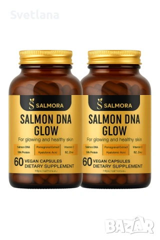Хранителна добавка за сияйна кожа, коса и нокти Salmon DNA Glow, АНТИЕЙДЖ ефект