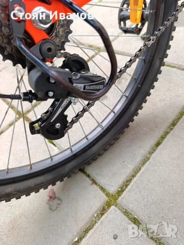 Детски велосипед B'TWIN Rockrider 500 24 цола с 18 скорости, снимка 12 - Велосипеди - 54836612