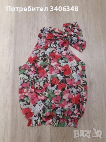 Блузка на цветя. M/L, снимка 8 - Потници - 54180638