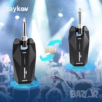 Coolmusic 5.0GHz безжична стерео китарна система с 1/4" щепсели и 1/8", снимка 2 - Друга електроника - 54401896