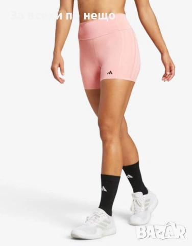 ADIDAS Optimé 4-Inch Raw Cut Hem Leggings Pink Дамски Розов Къс Клин Код P2713
