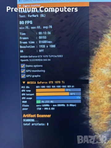 Видеокарта Palit Dual GTX1070Ti, снимка 4 - Видеокарти - 54768265